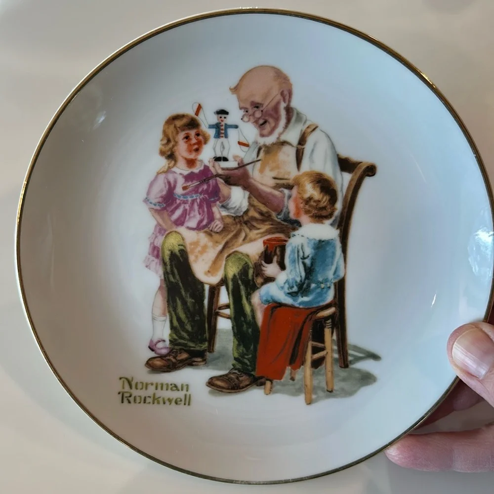 NORMAN ROCKWELL “The Toymaker” 1984 Collector Plate 6.5”
